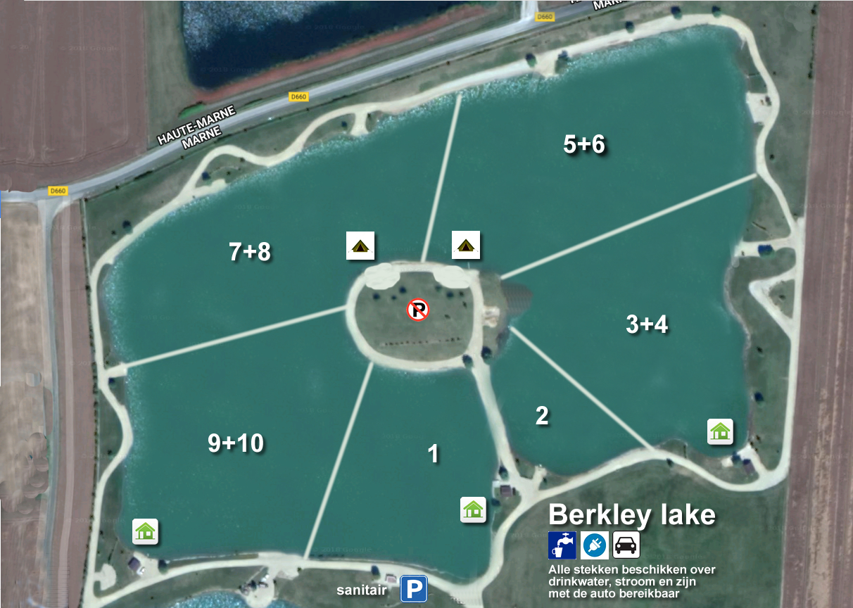 BERKLEY lake, Le Chenet: Stek 5+6, inclusief 2 uitbreidbaar tot max 3 vissers