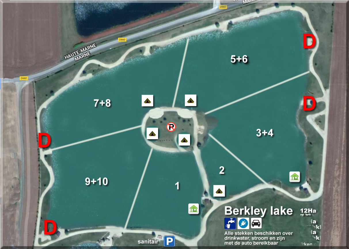 BERKLEY lake, Stek 5+6, inclusief 2 vissers (Apr, Mei, Sep en Okt 2026)